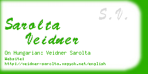 sarolta veidner business card